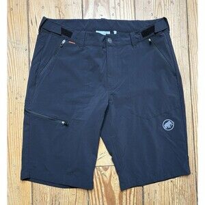 Mammut Shorts Mens 34 Black Performance Hiking Stretch Zip Pockets 1023-00710